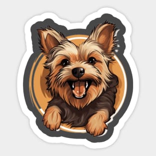 Happy Yorkshire Terrier Sticker